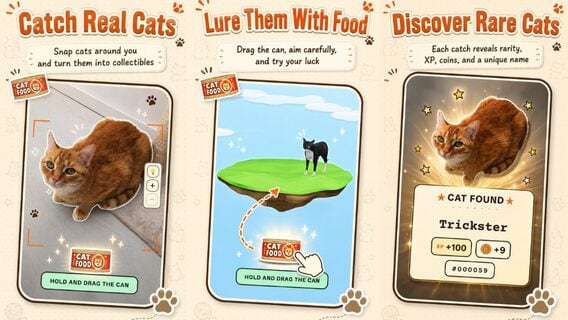 CatchCat convierte cada gato del barrio en una carta coleccionable